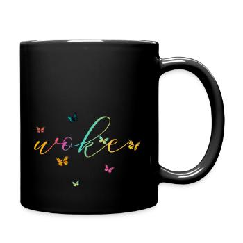 Autodérision : WOKE - Mug uni - noir - Droite