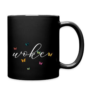 Autodérision : WOKE - Mug uni - noir - Droite