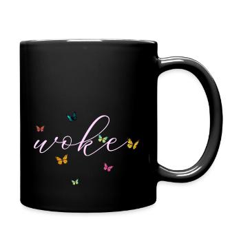 Autodérision : WOKE - Mug uni - noir - Droite