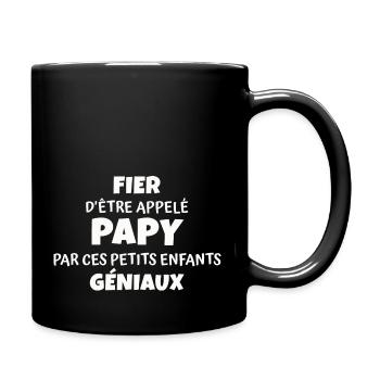 fier d être appelé papy / cadeau humour grand-père - Mug uni - noir - Droite