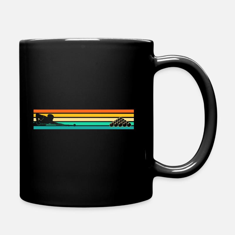Snooker Pool Table Retro Billiard Billiards Billiards - Full Colour Mug - black