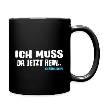 Eisbader Winterschwimmer Winterhart Eisbad - Tasse einfarbig - Schwarz - Rechts