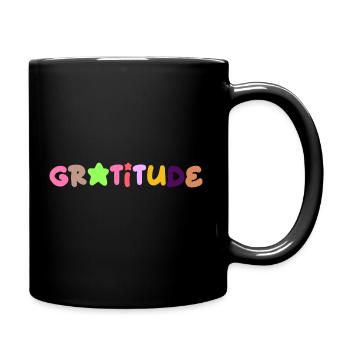 Gratitude, positive thinking - Full Colour Mug - black - Right