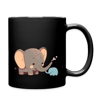 Des éléphants mignons qui appartiennent simplement ensemble - Mug uni - noir - Droite