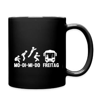Busfahrer Bus - Tasse einfarbig - Schwarz - Rechts
