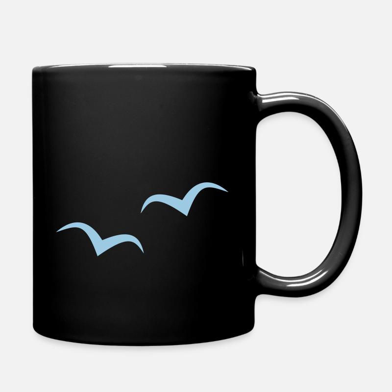 Möwen - Tasse einfarbig - Schwarz
