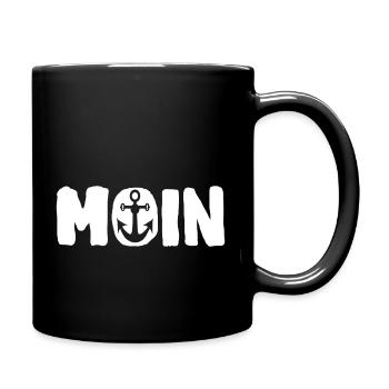 moin Anker Küsten Liebe ... Maritime - Tasse einfarbig - Schwarz - Rechts