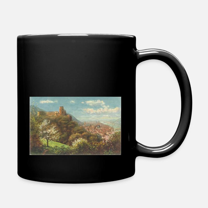 Heidelberg Postkarte - Tasse einfarbig - Schwarz
