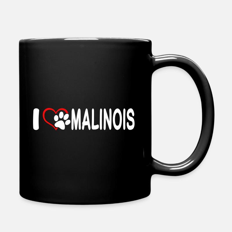 Ich Liebe Malinois - Tasse einfarbig - Schwarz