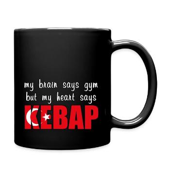 My heart says Kebap - Full Colour Mug - black - Right