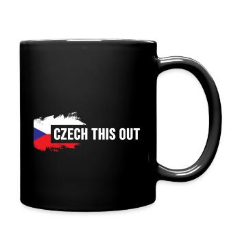 Czech Republic Czech Prague "czech this out" - Full Colour Mug - black - Right