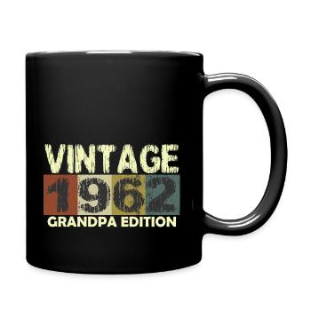 Vintage Geburtstag Retro Sonnenuntergang Design - Tasse einfarbig - Schwarz - Rechts