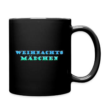 Frohes Fest an Weihnachten - Tasse einfarbig - Schwarz - Rechts