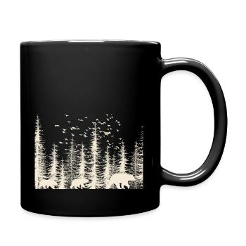 Nature sauvage, Forêt sombre - Mug uni - noir - Droite