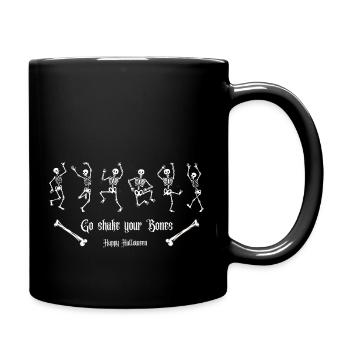 Dancing Skeletons - Tasse einfarbig - Schwarz - Rechts