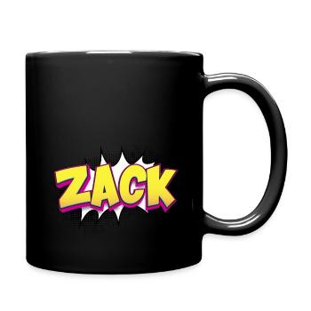 Zack nom personnalisé bande dessinée Style Pop Art, Zack - Mug uni - noir - Droite