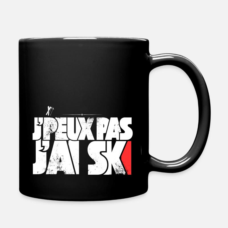 J'peux pas j'ai Ski - Mug uni - noir