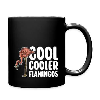 Cool Cooler Flamingos - Tasse einfarbig - Schwarz - Rechts
