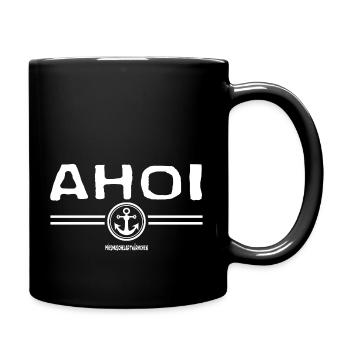 ahoi - Tasse einfarbig - Schwarz - Rechts