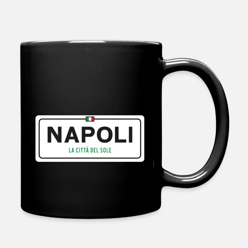 Napoli place name sign - Full Colour Mug - black