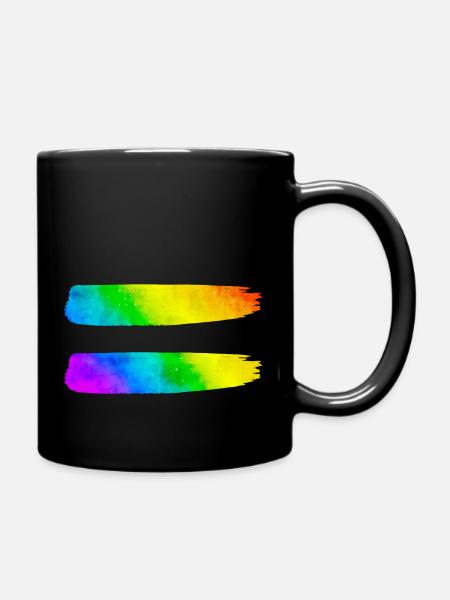 Gleichberechtigung LGBT Pride Bewusstsein Schwul Lesben - Tasse einfarbig - Schwarz