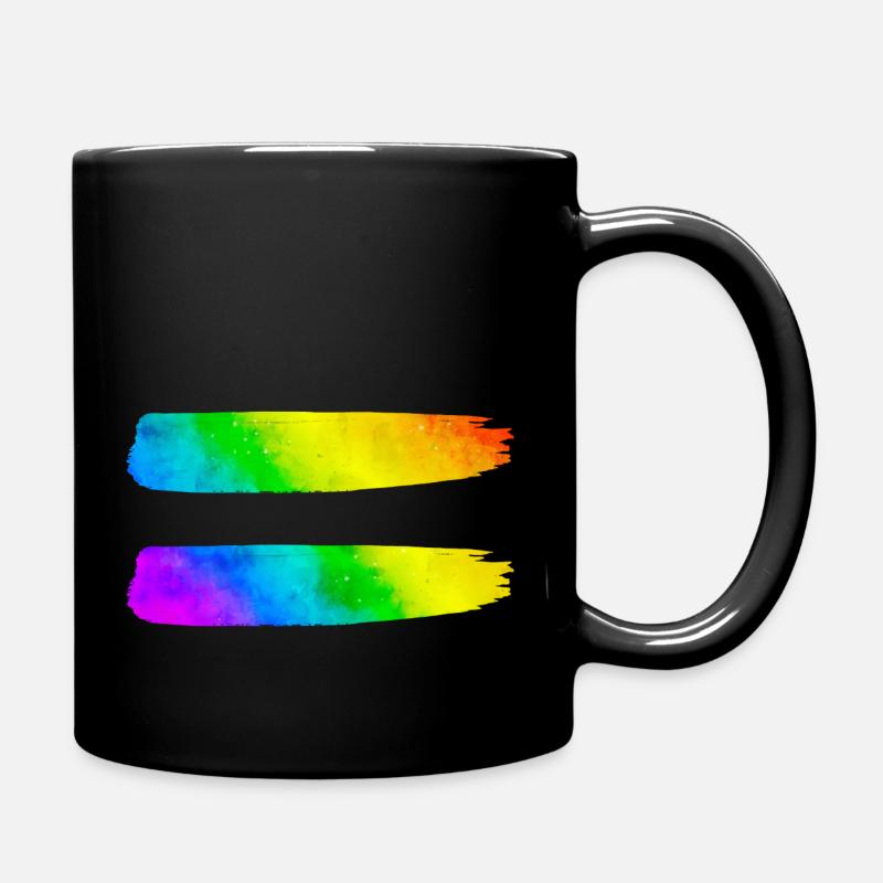 Gleichberechtigung LGBT Pride Bewusstsein Schwul Lesben - Tasse einfarbig - Schwarz
