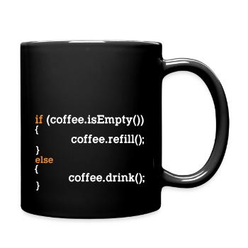 Funny Programmer Coffee Gift For Coders - Full Colour Mug - black - Right