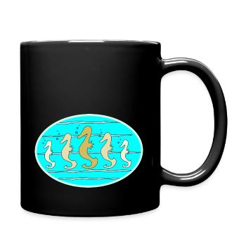 Sea horse - Full Colour Mug - black - Right