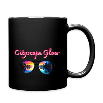 Cityscape Glow, Sunglasses - Full Colour Mug - black - Right