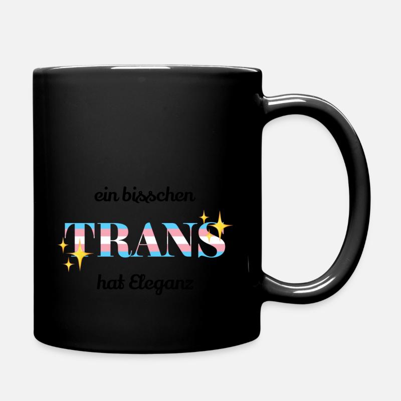 Ein Bisschen Trans Hat Eleganz - Full Colour Mug - black