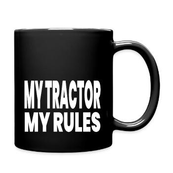Tracteur - Mug uni - noir - Droite