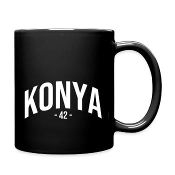 Konya 42 Türkei Turkiye Geschenk Urlaub TR Türk - Tasse einfarbig - Schwarz - Rechts