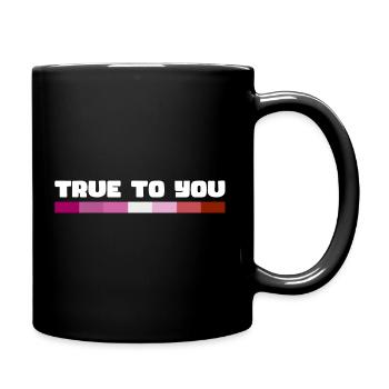 Rainbow Connection Embrace, Happy Pride - Tasse einfarbig - Schwarz - Rechts