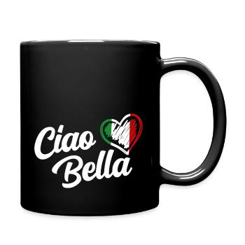 Femmes Ciao Bella Italien Bonjour Beau Cadeau - Mug uni - noir - Droite