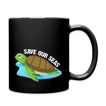 Save our Seas Turtle - Full Colour Mug - black - Right