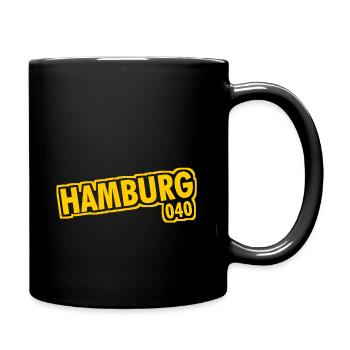 Hambourg - 040 - Ville hanséatique - Alster - Elbe - Mug uni - noir - Droite