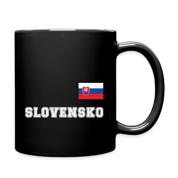 Slovakia jersey look - SLOVENSKO with flag flag - Full Colour Mug - black - Right