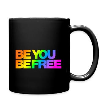 Typo Be You Be Free Diversity hf2 Rainbow Shadow - Tasse einfarbig - Schwarz - Rechts