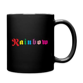 Regenbogen - Tasse einfarbig - Schwarz - Rechts
