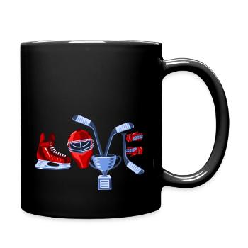 Amour du hockey sur glace - Mug uni - noir - Droite