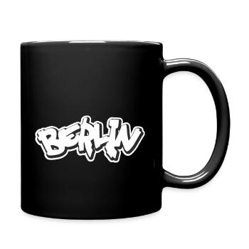 Berlin Graffiti - Tasse einfarbig - Schwarz - Rechts