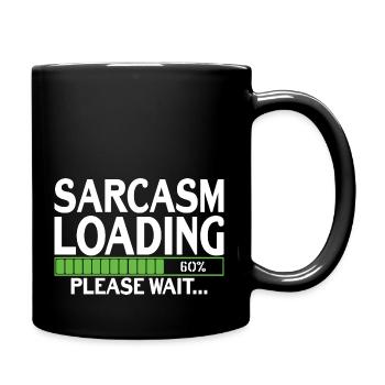 Sarcasm Loading please wait - Full Colour Mug - black - Right