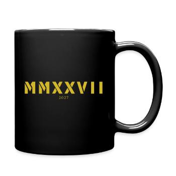 Roman numeral year of birth Made in 2027 - Full Colour Mug - black - Right