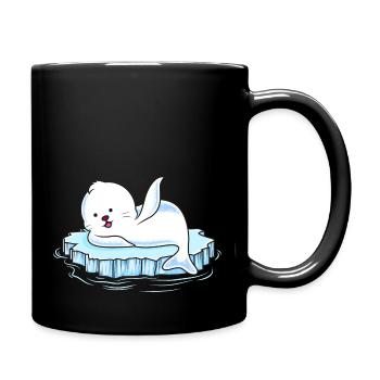 robbe eisscholle comic - Tasse einfarbig - Schwarz - Rechts