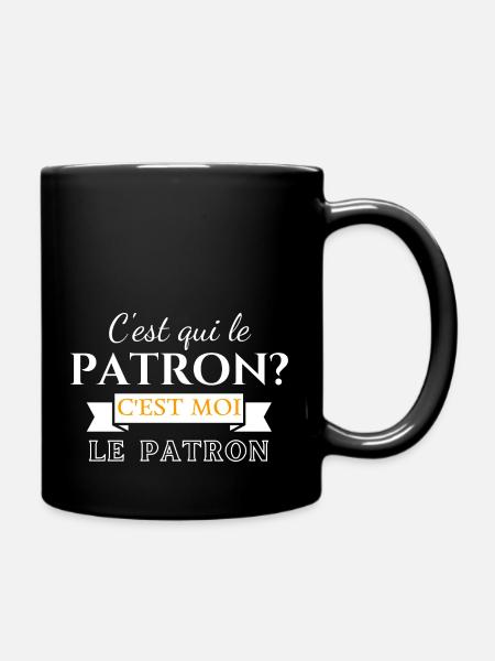 T-shirt c'est qui le patron C'est moi le patron! - Mug uni - noir