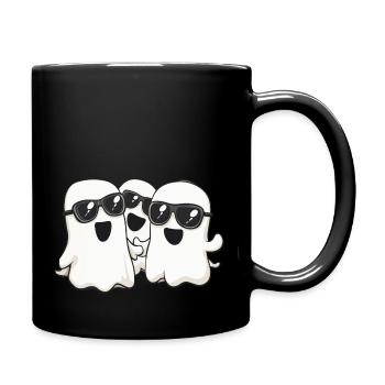 Geister Halloween Sonnenbrille - Tasse einfarbig - Schwarz - Rechts