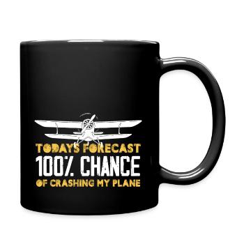 prévisions d’aujourd’hui 100 chances de crash Design - Mug uni - noir - Droite