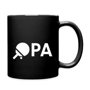 Opa Tischtennis Geschenkidee Großvater Ping-Pong - Tasse einfarbig - Schwarz - Rechts