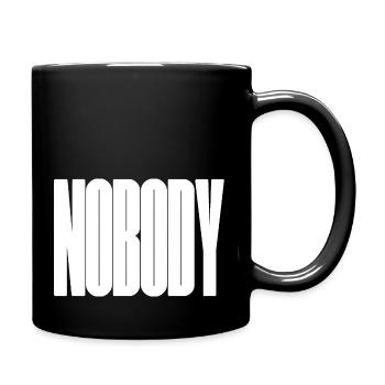 Nobody bold typographic text logo - Full Colour Mug - black - Right