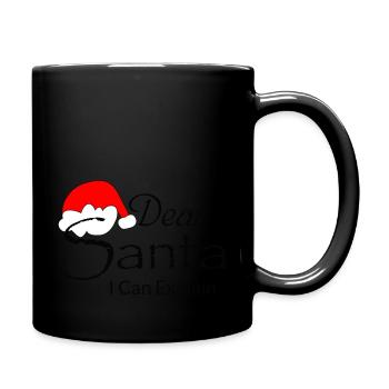Cher Père Noël, je peux vous expliquer - Mug uni - noir - Droite